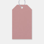 Retro Dusty Rose Wedding Begrüßungstags Geschenkanhänger (Rückseite)