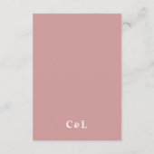 Retro Dusty Rose Wedding Details Umschließkarte Begleitkarte (Rückseite)