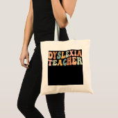 Retro Dyslexie Lehrer Dyslexie Bewusstsein Dyslexi Tragetasche (Vorderseite (Produkt))