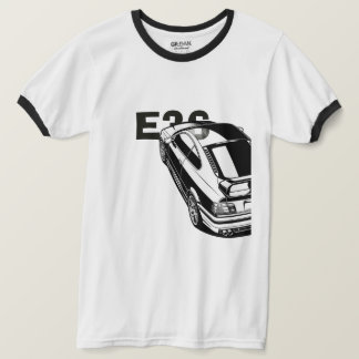 Retro E36 Klassischer Sportwagen Vektor Art Ringer T-Shirt