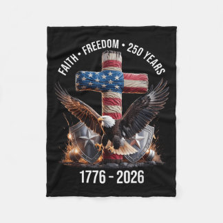 Retro Eagle Glaube - Freiheit - 250 Jahre Christen Fleecedecke