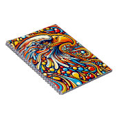 Retro Eagle Pulse – psychedelische Farb-Kunst Notizblock (Rechte Seite)