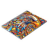 Retro Eagle Pulse – psychedelische Farb-Kunst Notizblock (Linke Seite)