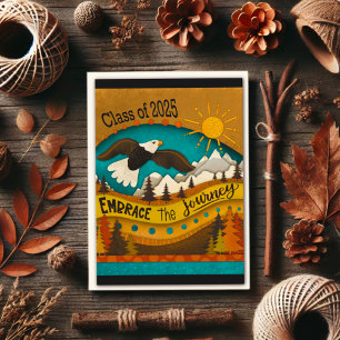 Retro Eagle Sootion Abschluss Inspiration Zitat Karte