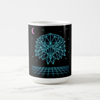 Retro Eagle Synthwave - Neonschneller Raubvogel Kaffeetasse