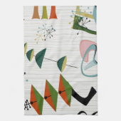 Retro Eames-Ära atomarinspiriertes Handtuch (Vertikal)