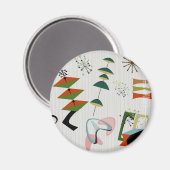 Retro Eames-Era Atomic Inspiriert Magnet (Vorderseite/Rückseite)