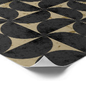 Retro Earth Tone Geometric Half-Moon Poster (Ecke)