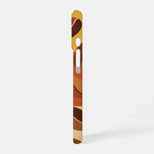 Retro Earth Tones Coffee Abstract iPhone 16 Hülle (Linke Seite)