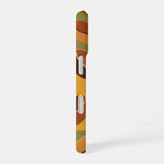 Retro Earth Tones Coffee Abstract iPhone 16 Hülle (Rechte Seite)