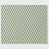 Retro Earthy Sage Green Tonic Prüferboard-Muster Geschenkpapier (Flach)