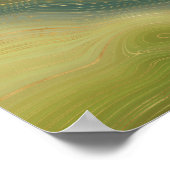 Retro Earthy Strata | Vintages neutrales Tone-Agat Poster (Ecke)