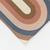 Retro Earthy Wavy Lines in Brown Fleecedecke (Ecke)