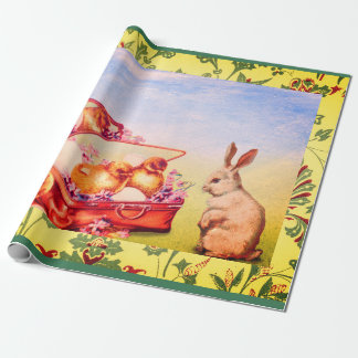 RETRO EASTER ILLUSTRATION GIFT WRAPPING GESCHENKPAPIER