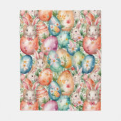 Retro Easter seamless pattern. Watercolor Fleecedecke (Vorderseite)