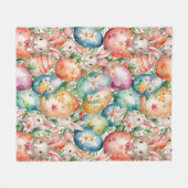 Retro Easter seamless pattern. Watercolor Fleecedecke (Vorderseite (Horizontal))