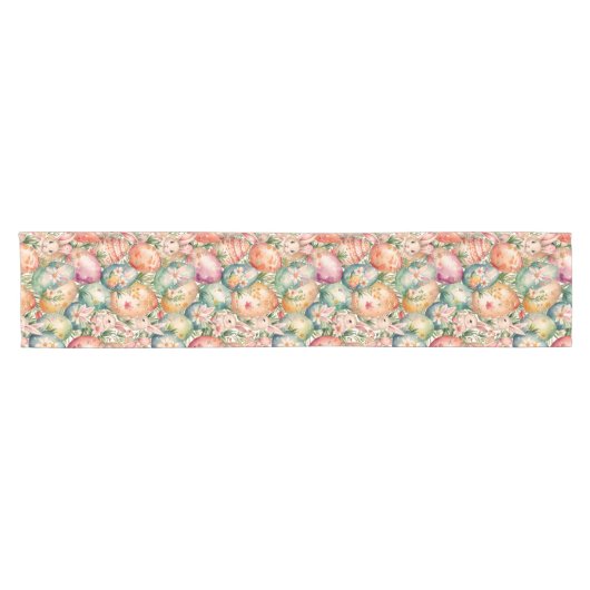 Retro Easter seamless pattern. Watercolor Kurzer Tischläufer (Horizontal)
