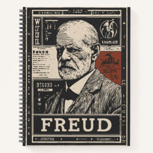 Retro Eastern Freud   Psychologie Pioneer Portrait Notizblock