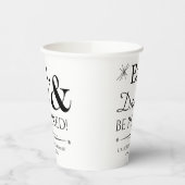 Retro Eat Drink & Be Reasionierung Party Pappbecher (Links)