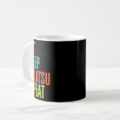 Retro Eat Sleep Jiu Jitsu Wiederholung Kampfkunst  Kaffeetasse (Vorderseite Links)