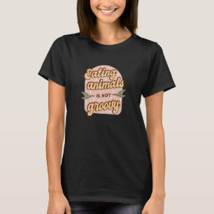 Retro Eating Animals ist nicht groß vegetarisch T-Shirt