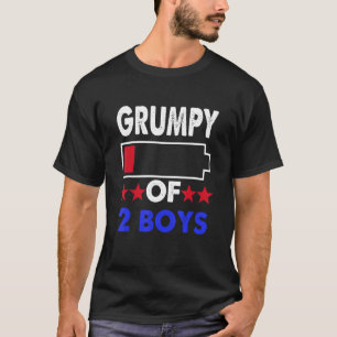 Retro-Ebene bis zu Grumpy von 2 Video-Gamer Vater T-Shirt