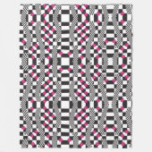 Retro-eckerboard-Design Fleecedecke (Vorderseite)