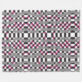 Retro-eckerboard-Design Fleecedecke (Vorderseite (Horizontal))