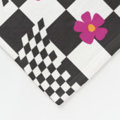 Retro-eckerboard-Design Fleecedecke (Ecke)
