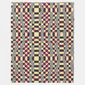 Retro-eckerboard-Design Fleecedecke (Vorderseite)
