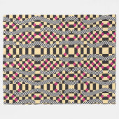 Retro-eckerboard-Design Fleecedecke (Vorderseite (Horizontal))