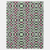Retro-eckerboard-Design Fleecedecke (Vorderseite)