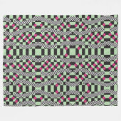 Retro-eckerboard-Design Fleecedecke (Vorderseite (Horizontal))