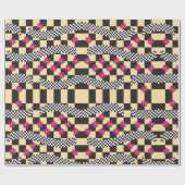 Retro-eckerboard-Design Geschenkpapier (Flach)
