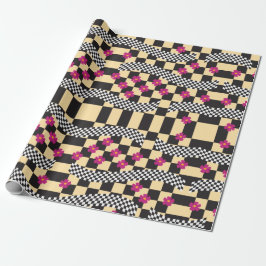 Retro-eckerboard-Design Geschenkpapier