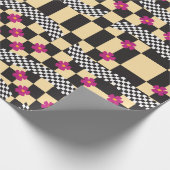 Retro-eckerboard-Design Geschenkpapier (Ecke)