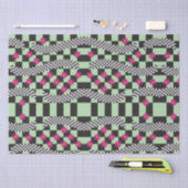 Retro-eckerboard-Design Seidenpapier (Handwerk)