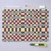 Retro-eckerboard-Design Seidenpapier (Handwerk)