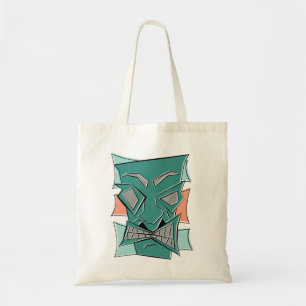 Retro eckige Tiki Masken-Taschen-Tasche Tragetasche