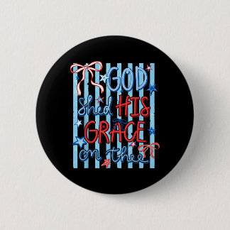 Retro Ed Bow Flagge Aamerica Gott Shed Gnade Auf D Button