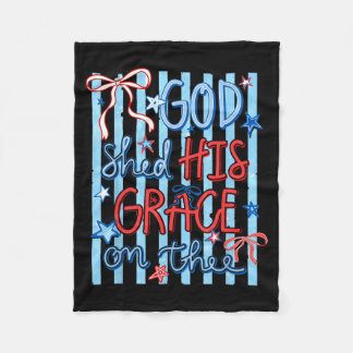 Retro Ed Bow Flagge Aamerica Gott Shed Gnade Auf D Fleecedecke
