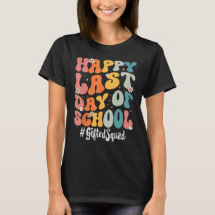 Retro ed Squad Happy letzten Tag der Schule Lehrer T-Shirt