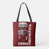 Retro edinburgh Festival Fringe Doppeldecker Bus Tasche (Rückseite)
