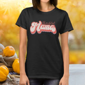 Retro Editable Farben Dank Mama und Mini T-Shirt