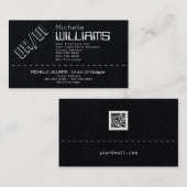 Retro Edition Retro-Look Schwarz Visitenkarte (Vorne/Hinten)