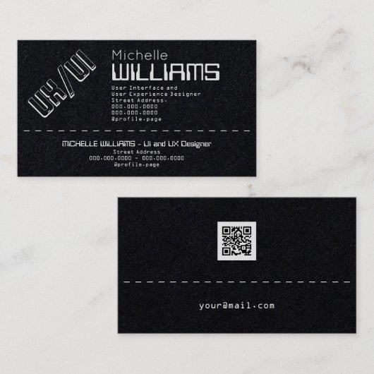 Retro Edition Retro-Look Schwarz Visitenkarte (Vorne/Hinten)