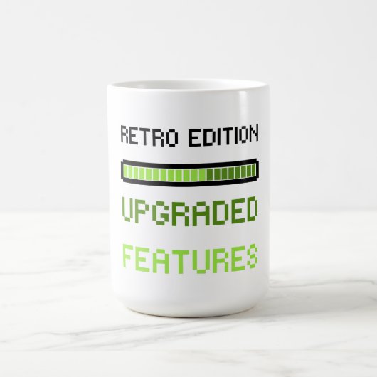 Retro Edition Upgraded Features Pixel Art Gaming  Kaffeetasse (Mittel)