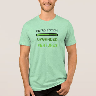 Retro-Edition Verbesserte Funktionen Pixel-Art-Gam Tri-Blend Shirt