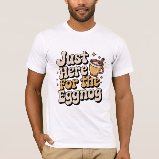 Retro Eggnog Christmas Design T-Shirt (Vorderseite)