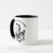 Retro-Ehefrau erschreckt Corgi Dog Lover Geschenk Tasse (Vorderseite Links)
